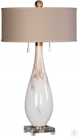 Cardoni White Glass Table Lamp from Uttermost | Coleman ...