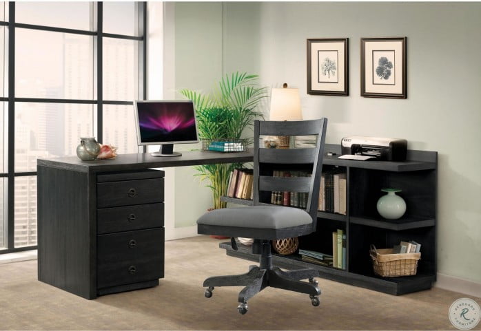 Perspectives Ebonized Acacia Home Office Set From Riverside Furniture Coleman Furniture