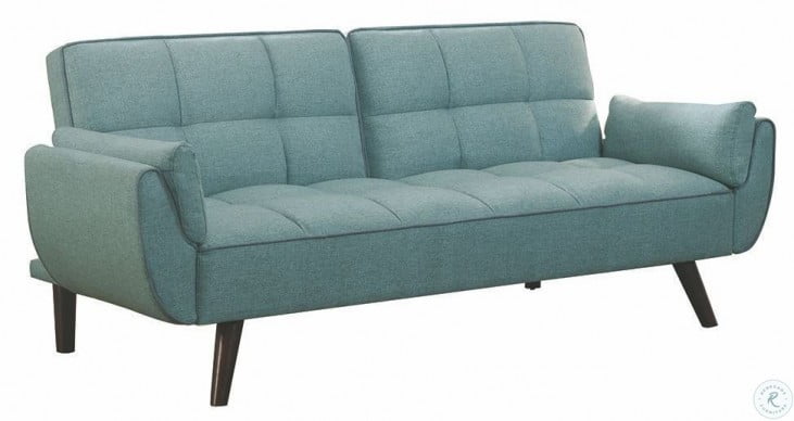 Caufield Turquoise Blue Queen Sofa Bed From Coaster Coleman Furniture