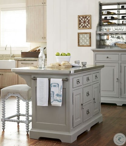 Dogwood Cobblestone Kitchen Island Set From Paula Deen 599644