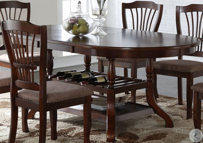 Bixby Espresso Oval Extendable Dining Room Set From New Classic Coleman Furniture
