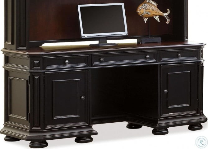 Allegro Rubed Black Computer Credenza From Riverside Furniture Coleman Furniture