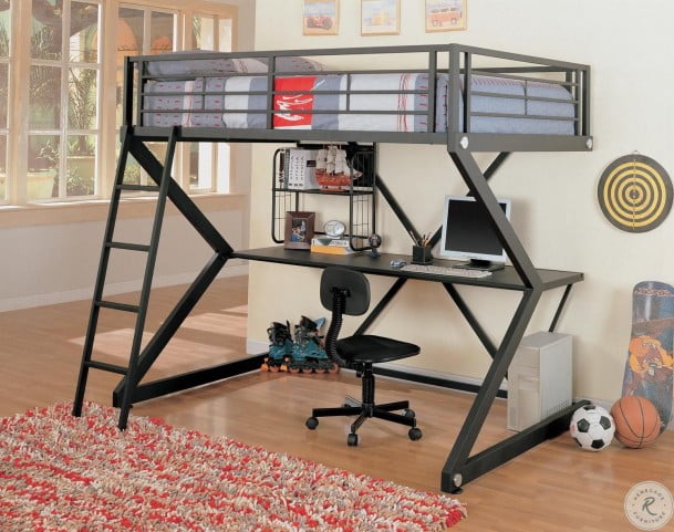 full workstation loft bed
