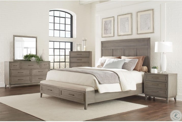 Vogue Gray Wash Panel Storage Bedroom Set from Riverside ...