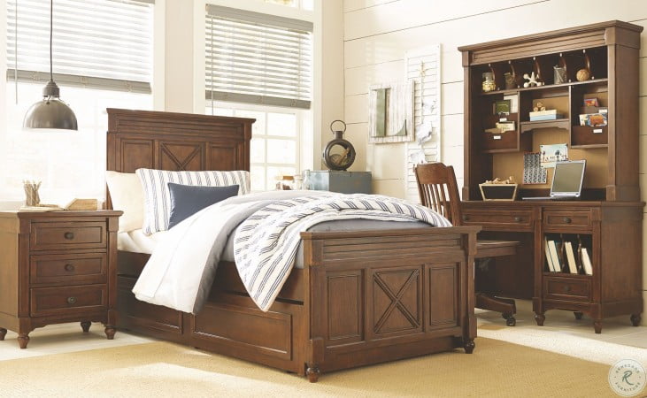 Big Sur Saddle Brown Twin Highlands Panel Bed from Legacy ...