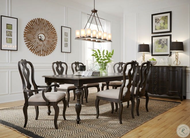 Chesapeake Antique Black Extendable Rectangular Dining ...