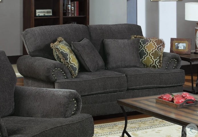 Colton Smokey Grey Loveseat From Coaster 504402 Coleman Furniture