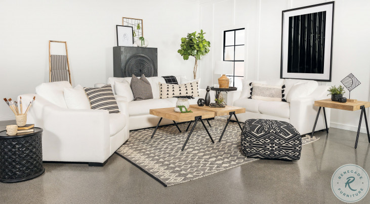 Ashlyn White Upholstered Sofa From Coaster Coleman Furniture