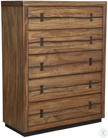 Live Edge Tobacco 5 Drawer Chest From Alpine Coleman Furniture