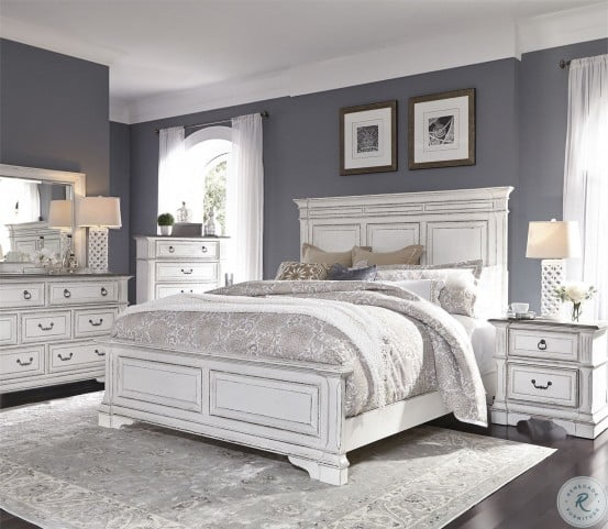 Abbey Park Antique White Panel Bedroom Set From Liberty Coleman Furniture