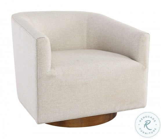Leonard Beige Swivel Accent Chair from Classic Home | Coleman Furniture