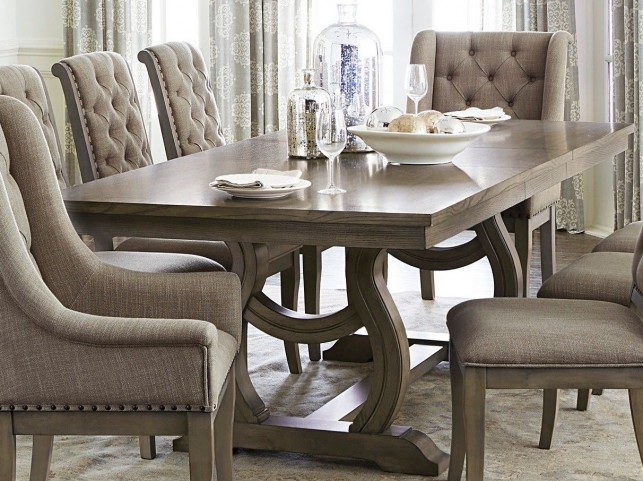 Vermillion Subtle Bisque Extendable Dining Table from Homelegance