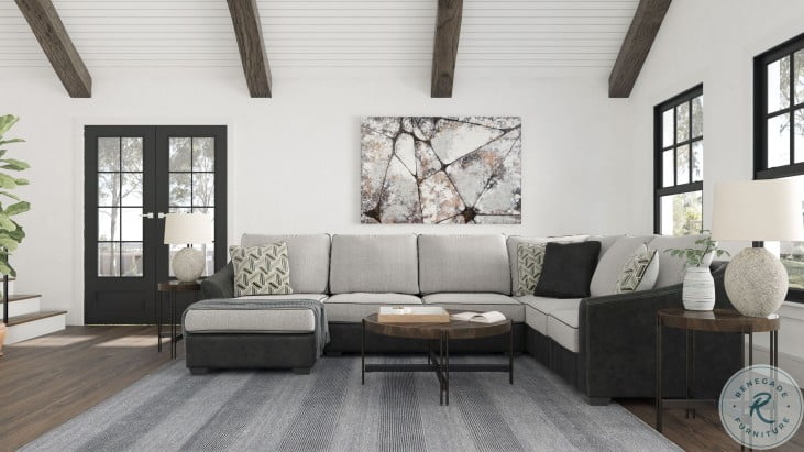 Bilgray Pewter LAF Sectional from Ashley | Coleman Furniture