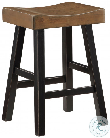 Caspian Black And Brown Counter Height Stool Set Of 2 From Homelegance