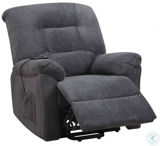 600398 Charcoal Power Lift Recliner From Coaster 600398 Coleman Furniture