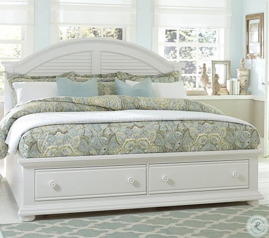 Summer House Oyster White King Panel Storage Bed From Liberty 607 Br Ksb Coleman Furniture