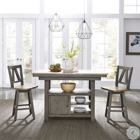 Lindsey Farm Gray And Sandstone Kitchen Island From Liberty Coleman Furniture