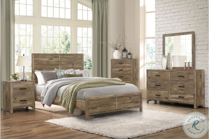 Mandan Weathered Pine Panel Bedroom Set From Homelegance Coleman Furniture
