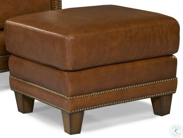 Prescott Brooklyn Saddle Leather Ottoman From Spectra Home Coleman Furniture