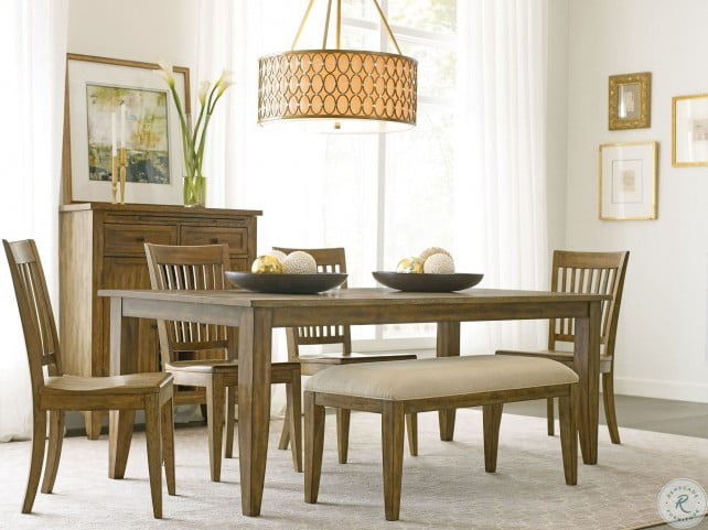 The Nook Oak 80" Rectangular Dining Room Set from Kincaid Furniture