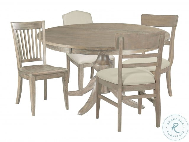 The Nook Heathered Oak Round Dining Room Set From Kincaid Furniture Coleman Furniture