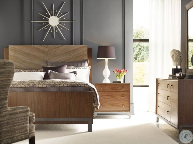 Ad Modern Synergy Maple Chevron Panel Bedroom Set From American Drew Coleman Furniture