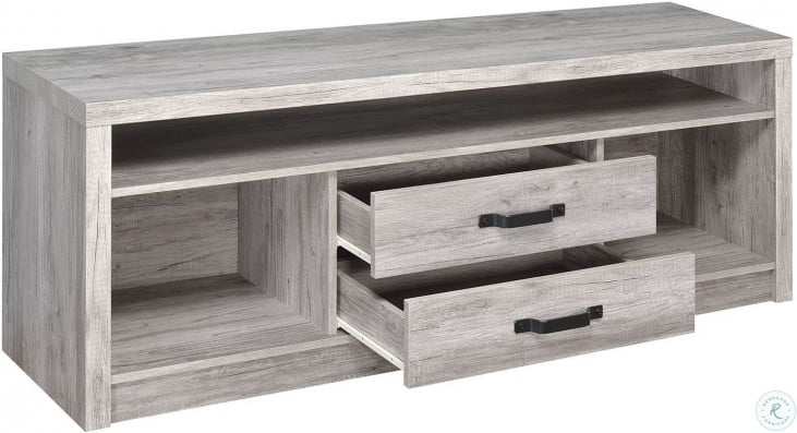 701024 Gray Driftwood Drawer TV Console from Coaster | Coleman Furniture
