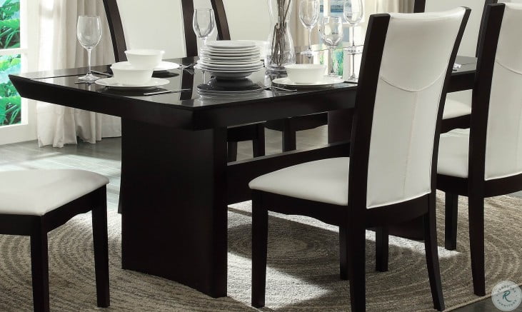 Daisy Glass Insert Top Dining Table From Homelegance 710 72tr Coleman Furniture