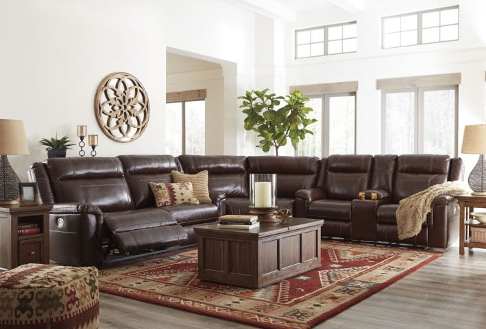 Wyline Coffee Power Reclining Sectional From Ashley Furniture