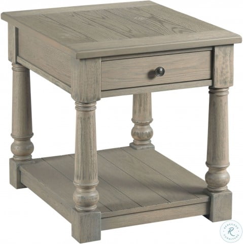 Outland Taupe Gray Rectangular Drawer End Table 718 915 Hammary