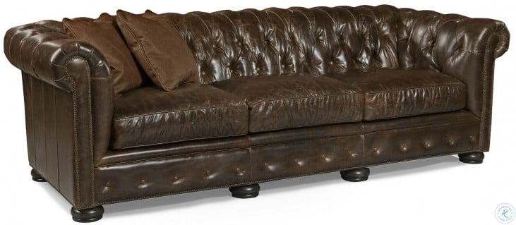 Renaissance Brompton Brown Leather Sofa From Spectra Home