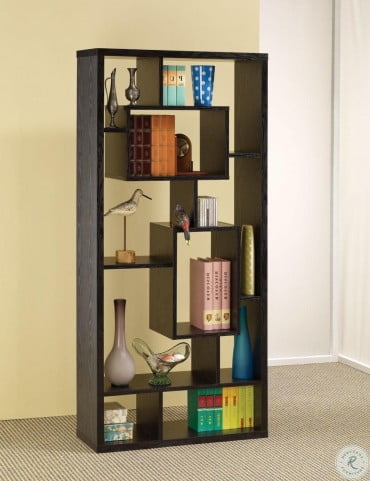 800262 Black Oak Bookcase From Coaster 800262 Coleman Furniture