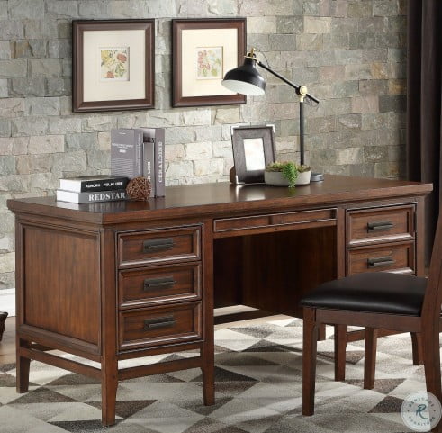 Frazier Dark Cherry Executive Desk From Homelegance Coleman Furniture