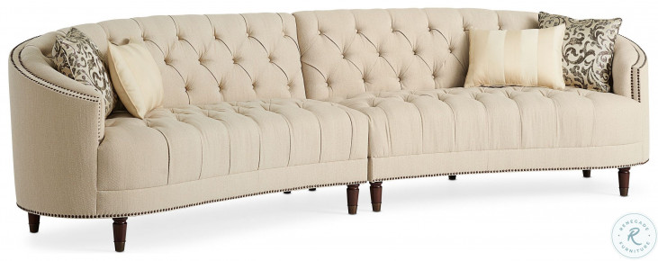 Classic Elegance Beige And Brown 2 Piece Sectional From Caracole | Coleman  Furniture