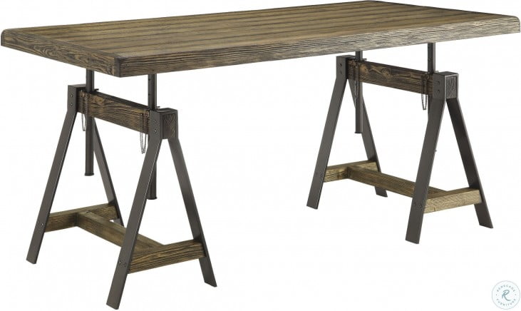 Camden Distressed Brown Writing Desk