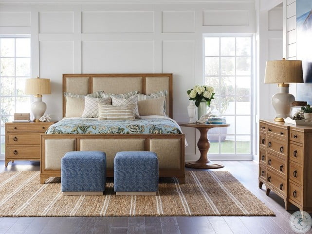 Newport Sandstone Crystal Cove Upholstered Panel Bedroom ...
