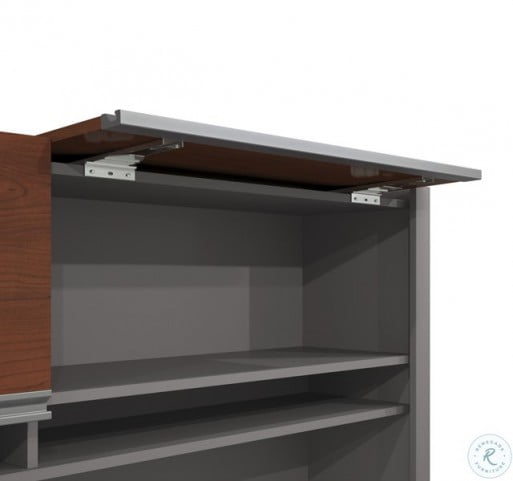 Connexion Slate Sandstone L Shaped Two File Drawer Workstation Kit From Bestar 93867 59 Coleman Furniture