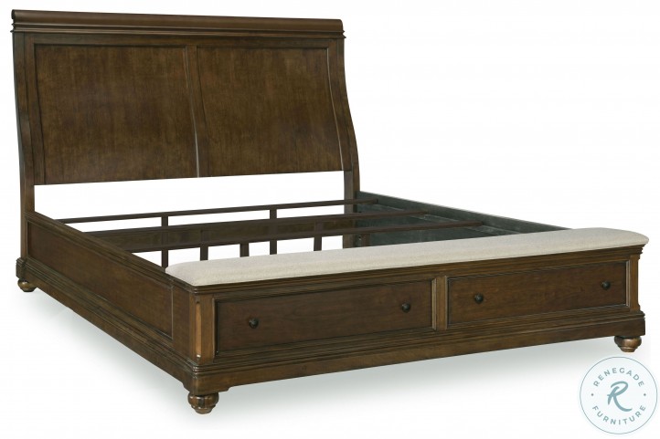 Coventry Classic Cherry King Sleigh Bed With Storage Bench From Legacy Classic Coleman Furniture