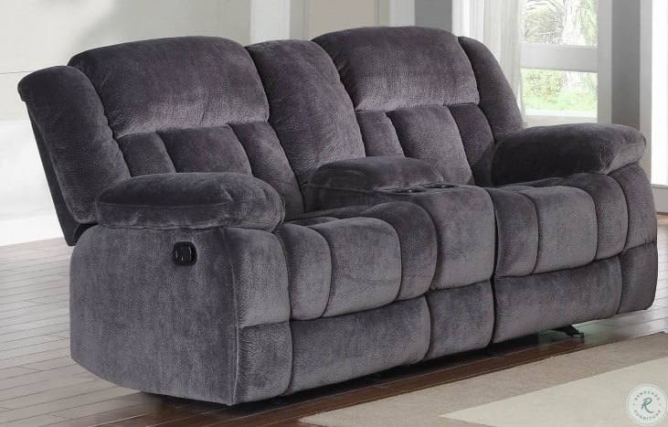 Laurelton Double Glider Reclining Loveseat With Center Console From Homelegance 9636cc 2 Coleman Furniture