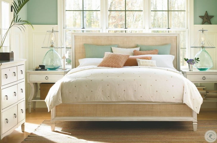 Summer Hill White Woven King Accent Bed From Universal 987220b Coleman Furniture