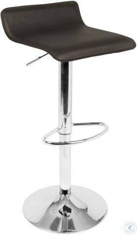 Ale Brown And Chrome Adjustable Barstool Set Of 2 From Lumisource Coleman Furniture