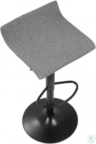 Ale Black And Gray Adjustable Barstool Set Of 2 From Lumisource Coleman Furniture