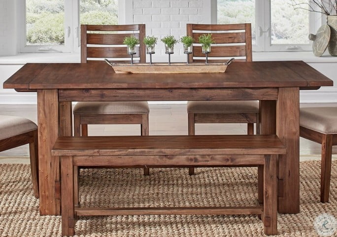 Anacortes Mahogany 105 Extendable Rectangular Trestle Dining Table From A America Coleman Furniture