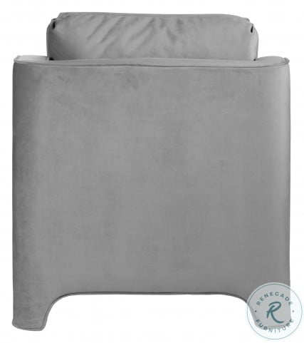 Ansonia Grey Velvet Slipper Chair From Worlds Away Coleman Furniture