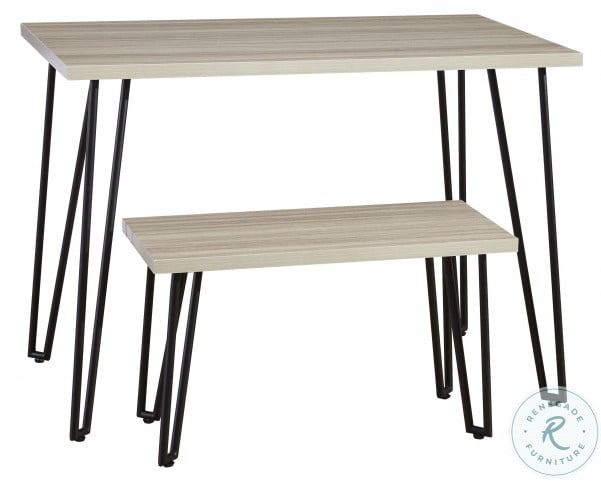 Blariden Brown And Black Desk With Bench From Ashley Coleman Furniture