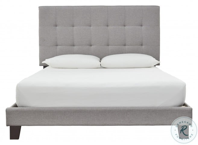 Adelloni Dark Gray Tufted King Upholstered Platform Bed From Ashley Coleman Furniture