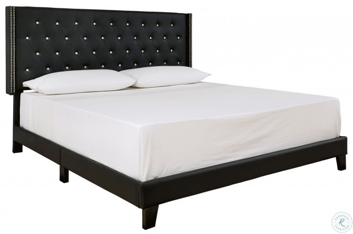 Vintasso Black King Upholstered Platform Bed From Ashley Coleman Furniture