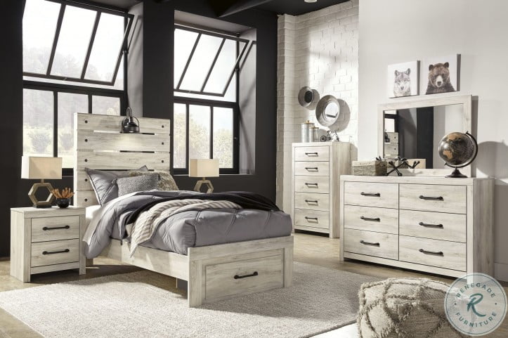Cambeck Whitewash Youth Panel Storage Bedroom Set from ...