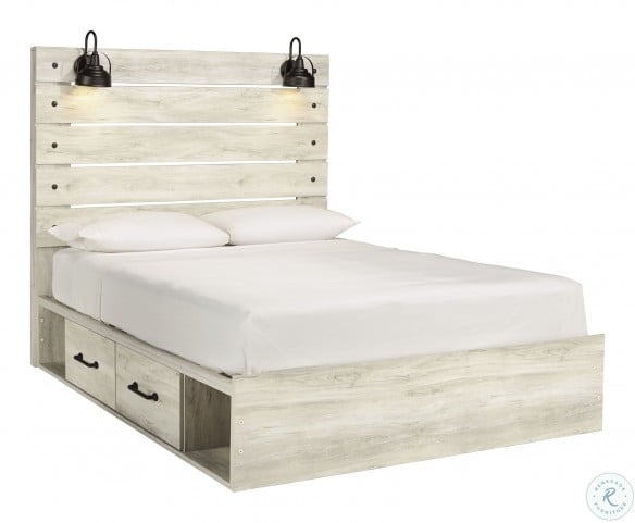 Cambeck Whitewash Panel Bedroom Set With Double Underbed Storage From Ashley Coleman Furniture