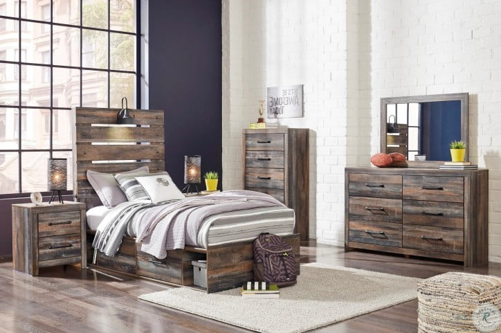Drystan Multi Youth Panel Bedroom Set with One Side ...